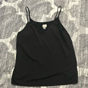 Black silk strap blouse